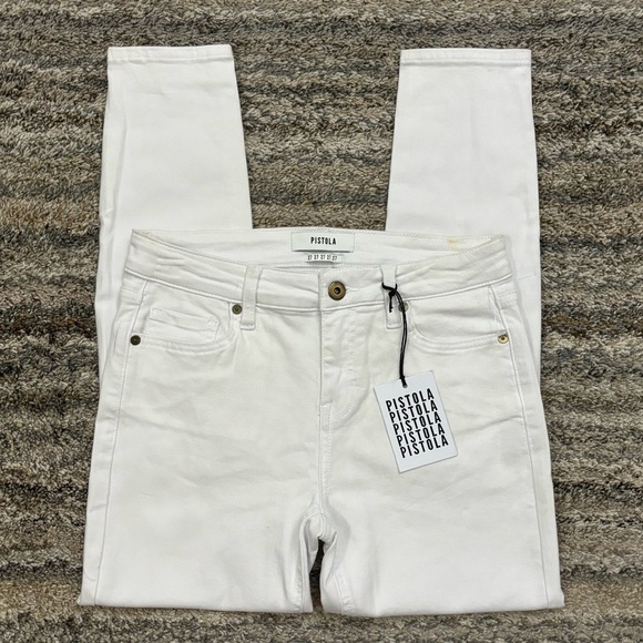 Pistola Mid Rise Ankle Skinny Jeans Sz 27 NWT | Pistola White Ankle Skinny Jean* - Picture 1 of 15